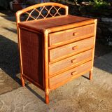 Vintage rattan chest of drawers - Perfect condition
