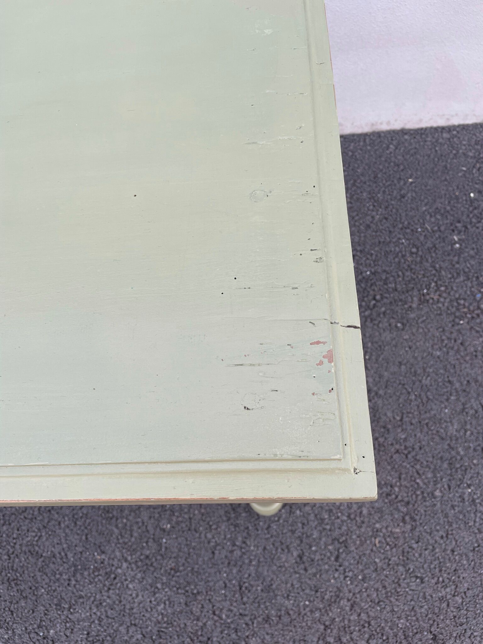 Painted wooden farmhouse table L120