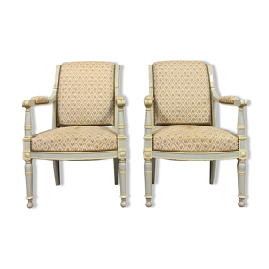 Paire de fauteuils époque