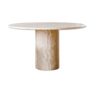 Table ronde travertin