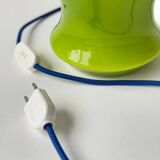 Vintage green opaline portable lamp