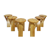 Six vintage folding stools, made by Seletti