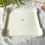 Vintage trivet in golden white floral earthenware Villeroy&boch