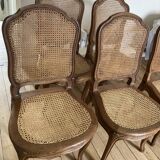Set of 5 tanned chairs