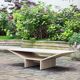 Travertine coffee table - 70s - brutalist and minimalist - Italy