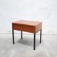 Vintage modernist teak bedside table
