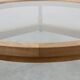 Table moderne en bois de cèdre et verre, Italie fin du 20e siècle