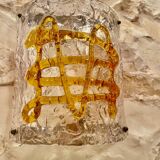 Mazzega two-tone Murano glass wall lamp, Italy 1970