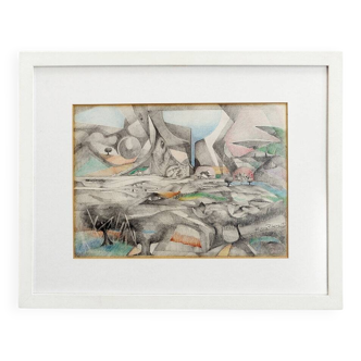 Helena Ribeiro dessin sur papier 1987 - Daté et signé en bas à droite
