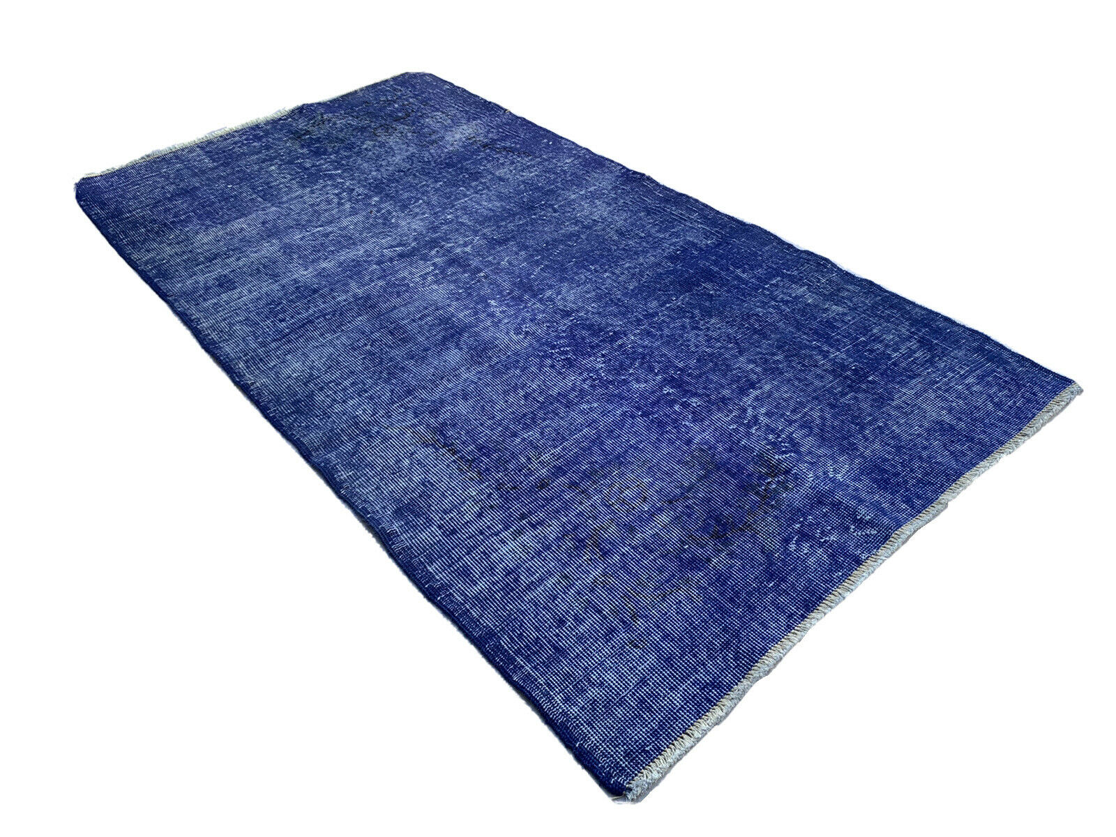 Distressed overdyed turkish rug 195 x107 cm vintage wool medium rug
