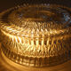 Vintage glass ceiling or wall lamp, Italy, 1960s