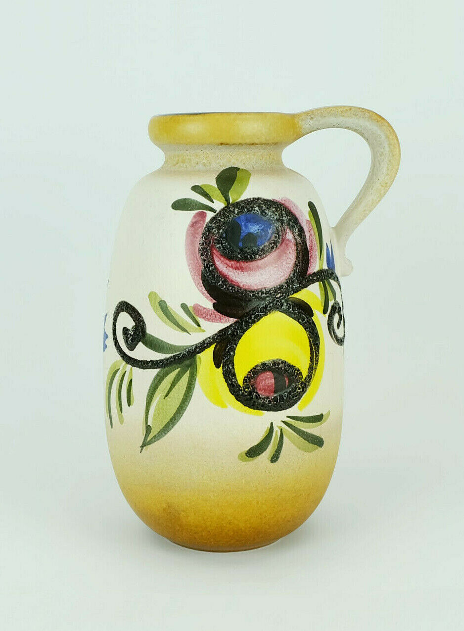 Scheurich vase colorful fat lava flower decor model 484-27