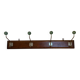 Old coat rack green balls wood metal