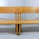 Modernist solid beech wooden pew 1960’s