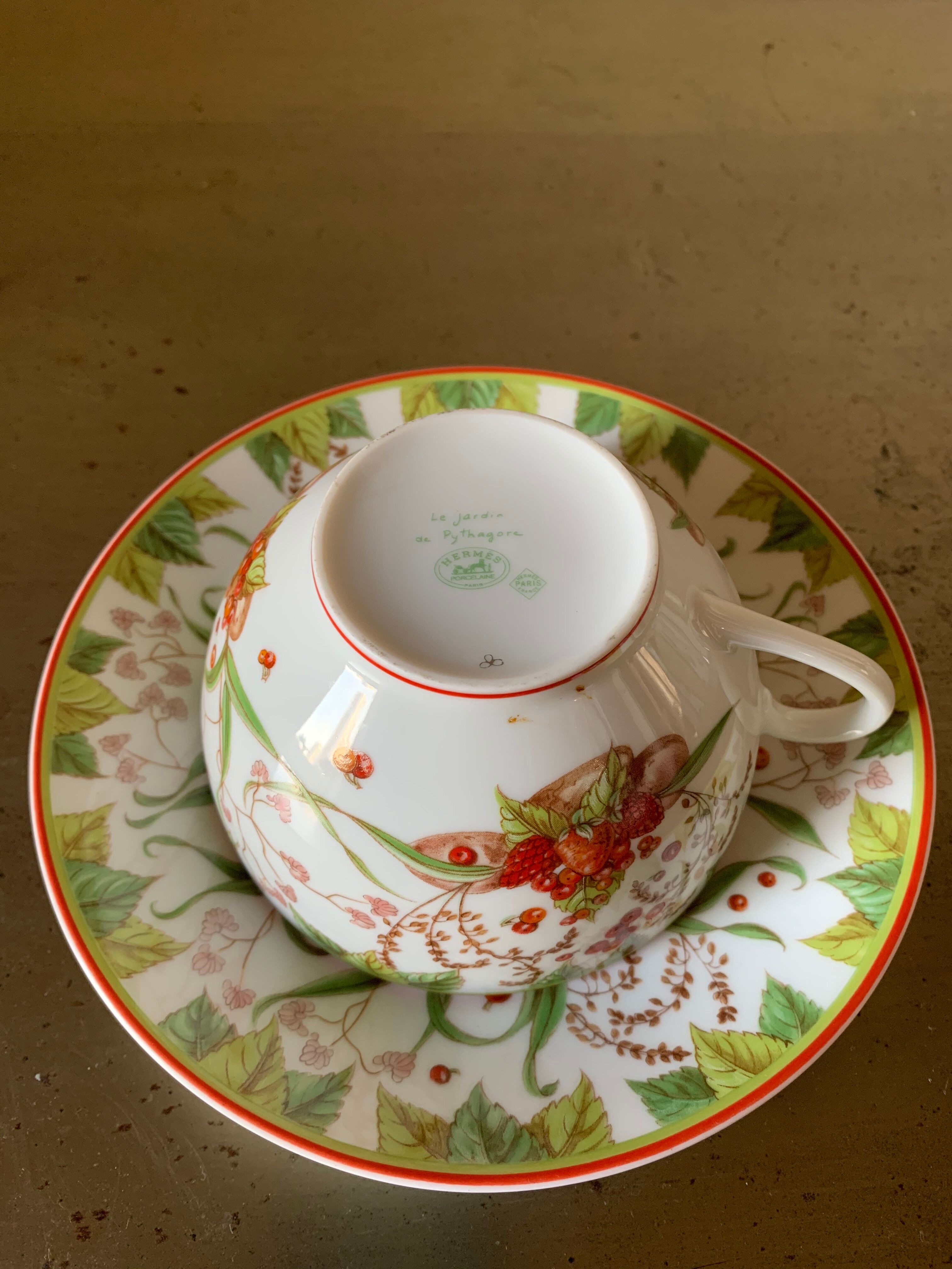 Hermes Soleil d'Hermes Mornig Cup and Saucer 2 set yellow porcelain tea coffee – art Japan Export