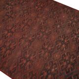 Antique Sumakh Kilim Rug, 1920s Tribal Wool Flatweave Carpet 178 x 118 cm