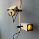 Vintage Philips beige downrod ceiling lamp