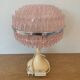 ▪️50s Pop and Modern Plastic Lamp Pink Globe and Cream Base Brand ME