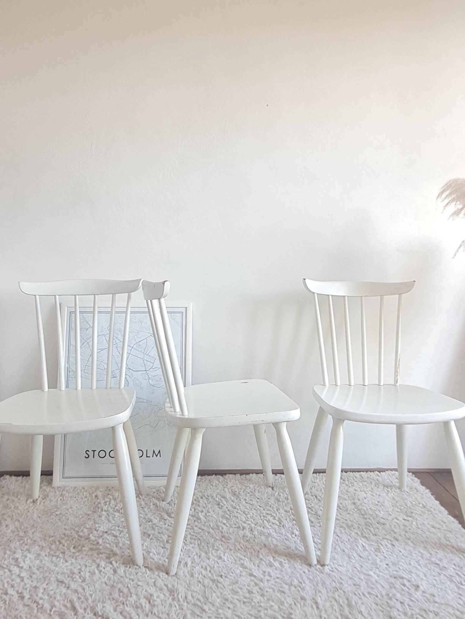 Set of six vintage Scandinavian chairs
