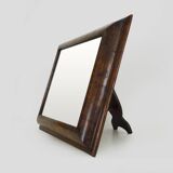 Very large Psyche Mirror in walnut wood. Orthodox bible mirror. 19th century. 53X63 cm - 20.86X24