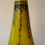 Vase Legras jaune Art Déco