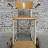 Vintage chair on wheels, wheelchair