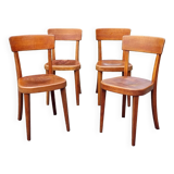 4 bistro chairs Tschan-Baumann Switzerland 1950s