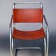 PAIR OF LEATHER AND CHROME ARMCHAIRS MR20 FROM THE 1970s MODEL BY MIES VAN DER