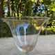 Large vase on a giant pedestal in transparent glass — Chalice style / Medic