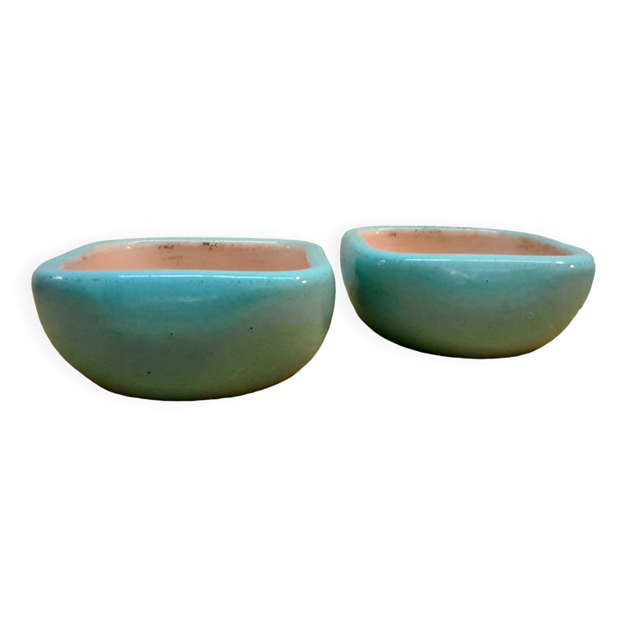 Pair of Keramos Sèvres ceramic pocket trays