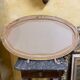 Pair of silver oval mirrors 79x46cm
