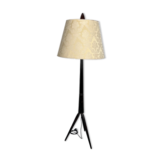 Wood tripod floor lamp, Italy, 1950s