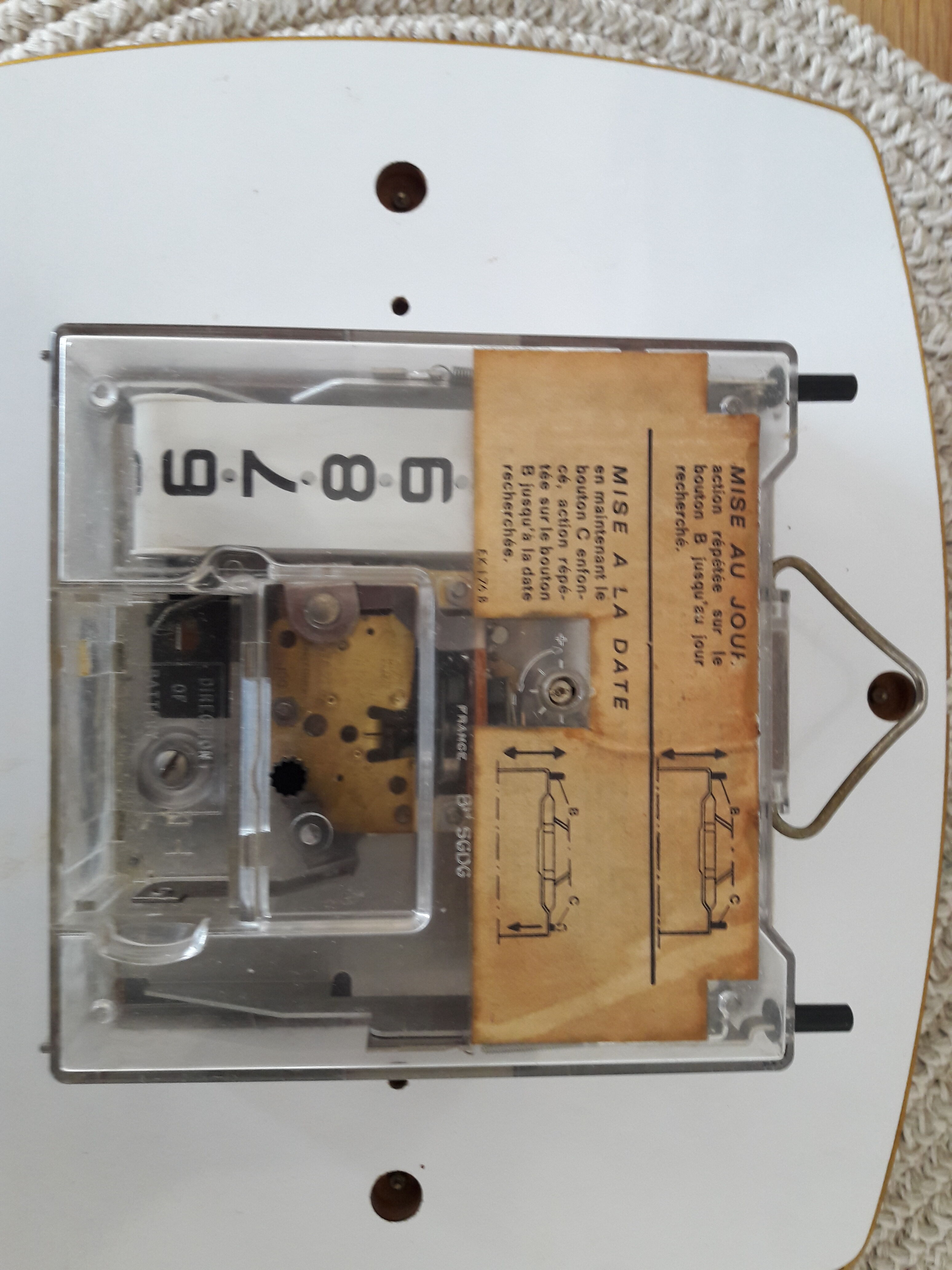 Vintage formica wall clock