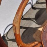 4 curved wooden bistro chairs