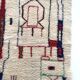 Beni Ouarain Berber carpet with blue, red and green coloured patterns 3.02x2.05m