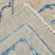 Tapis persan vintage beige et bleu à médaillon floral, 300x393 cm