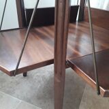 Empty table with bar flap