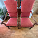 Fauteuils style Louis XIII fabrication  alsacienne XIX eme siècle