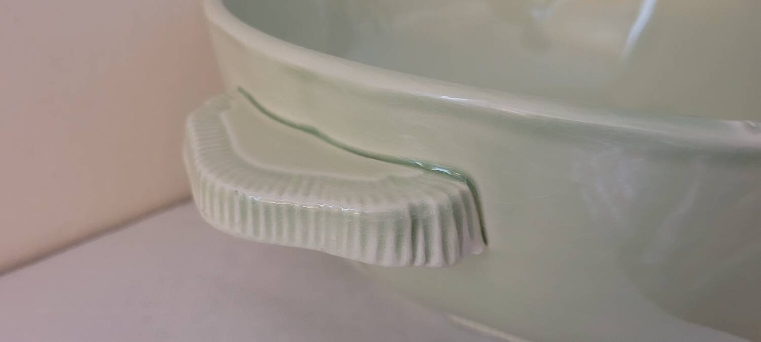 Cracked ceramic salad bowl