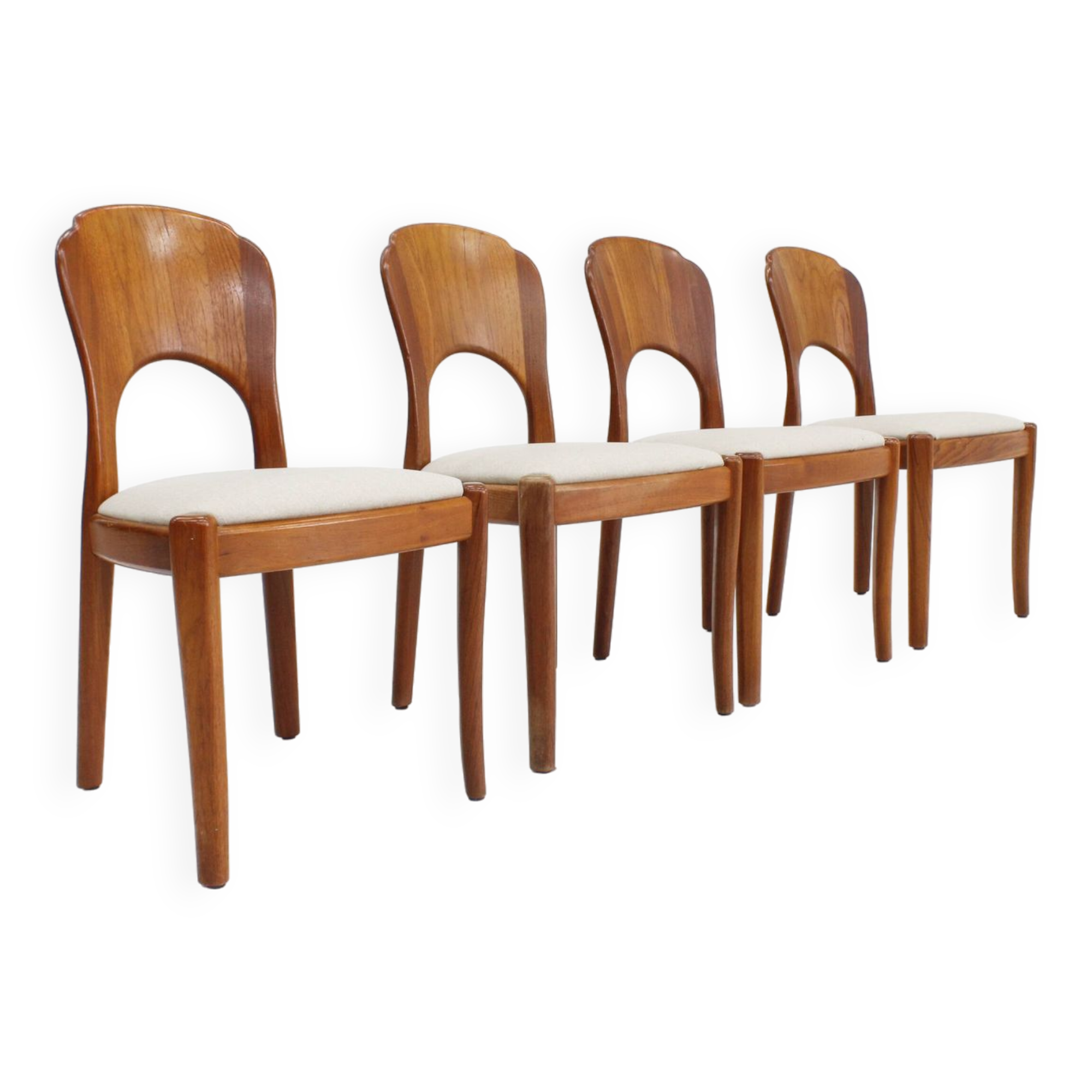 Vintage Danish teak dining chairs , set of 4