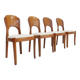 Vintage Danish teak dining chairs , set of 4
