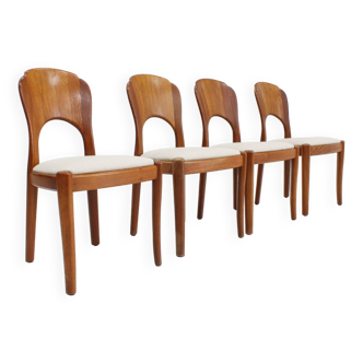 Chaises de salle à manger vintage danoises en teck, set de 4