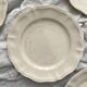 5 Sarreguemines ivory scalloped earthenware dinner plates