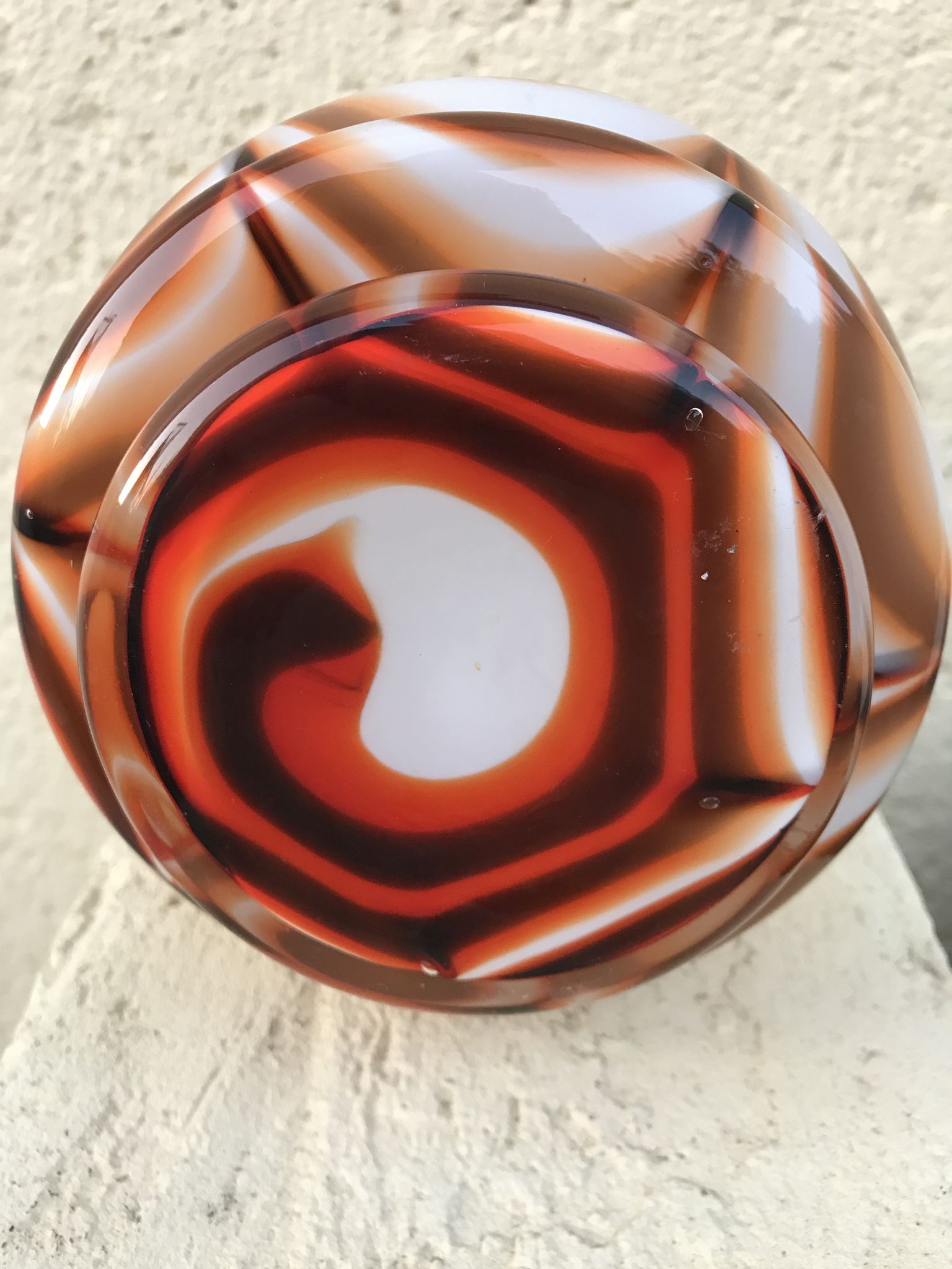 Vase opaline pop art vintage