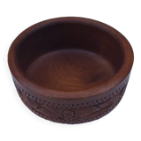 Carved wooden salad bowl