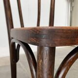 Art Deco curved wooden café chair, 1930s