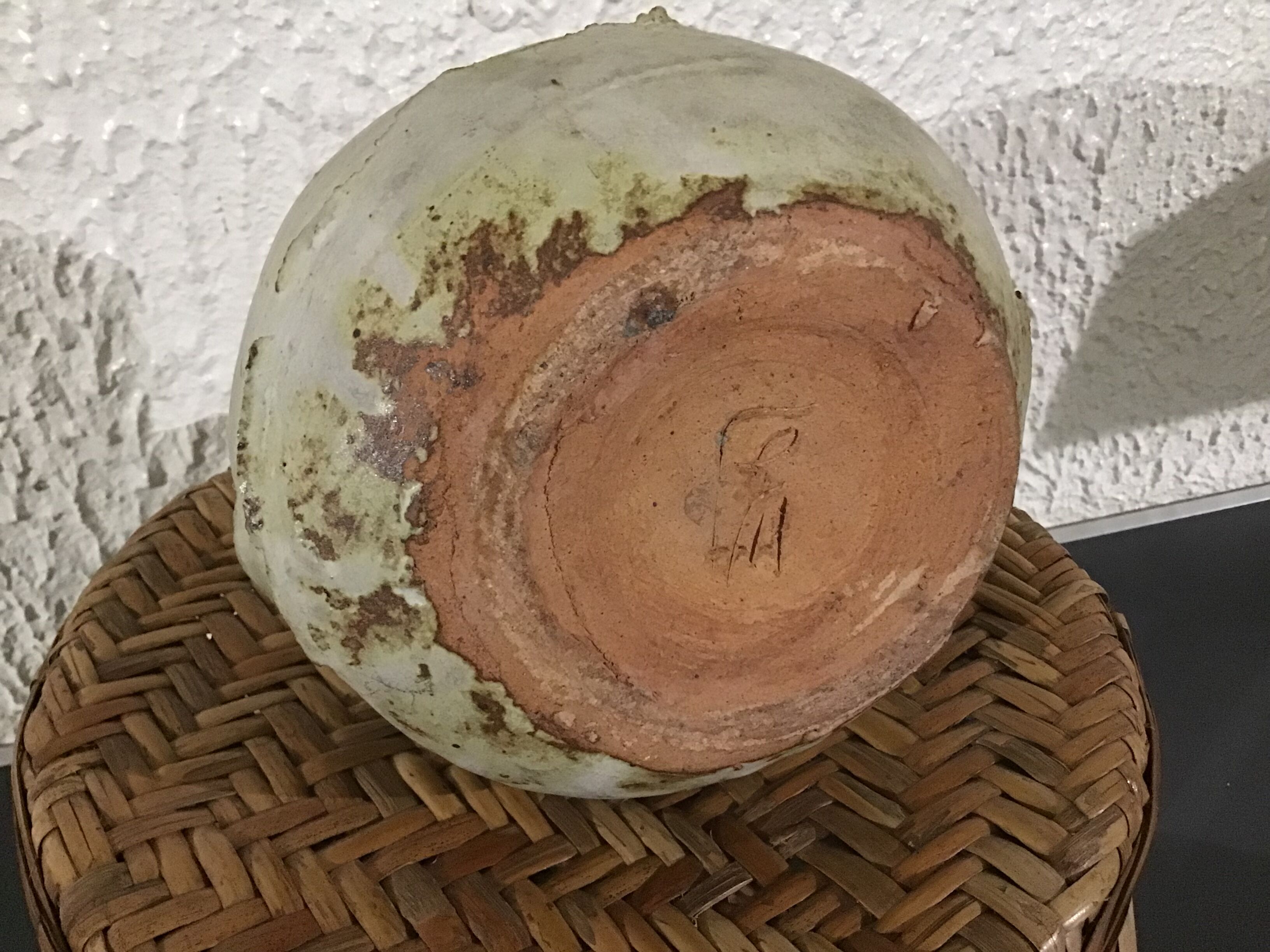 Vase boule raku