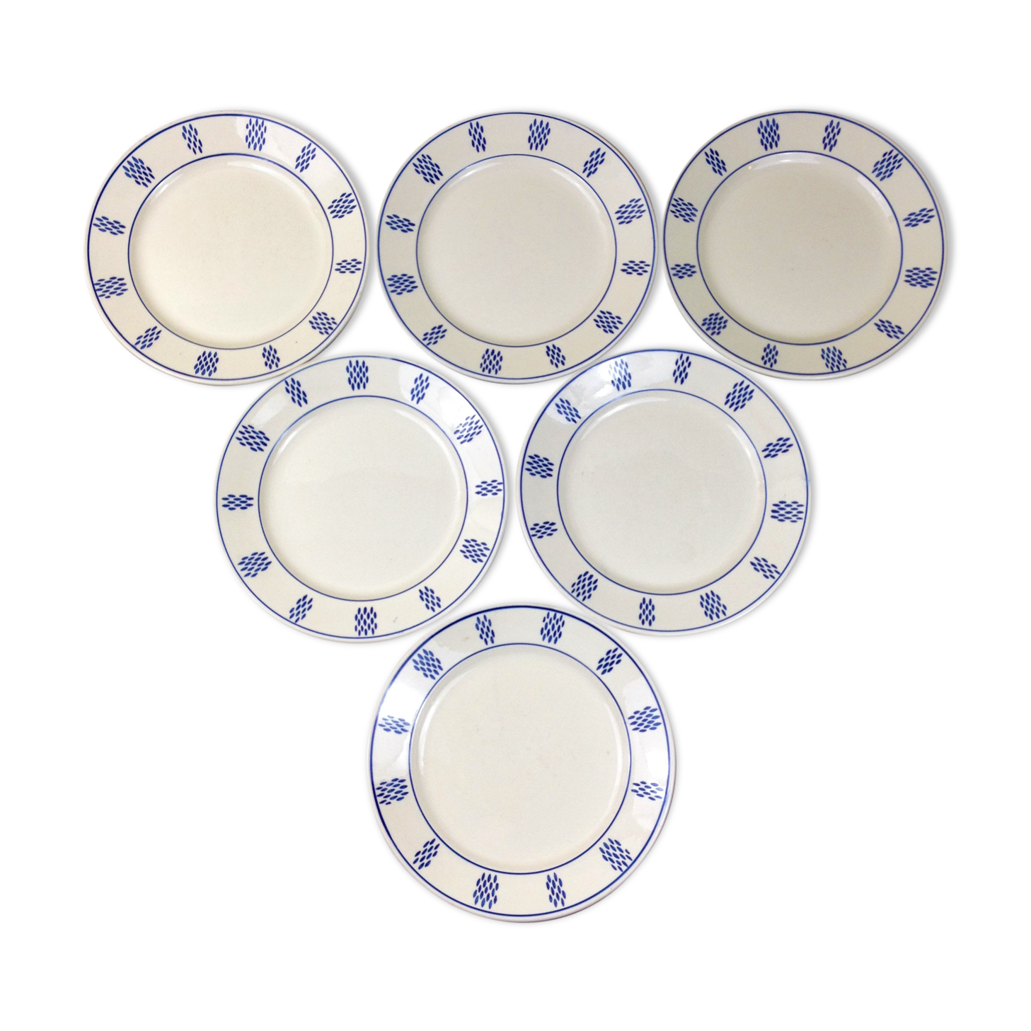 Six "Berthe" K & G Luneville  plates