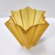 Art Deco Star Shaped Yellow Glass Vase Attributed to Pierre D'Avesn for Daum