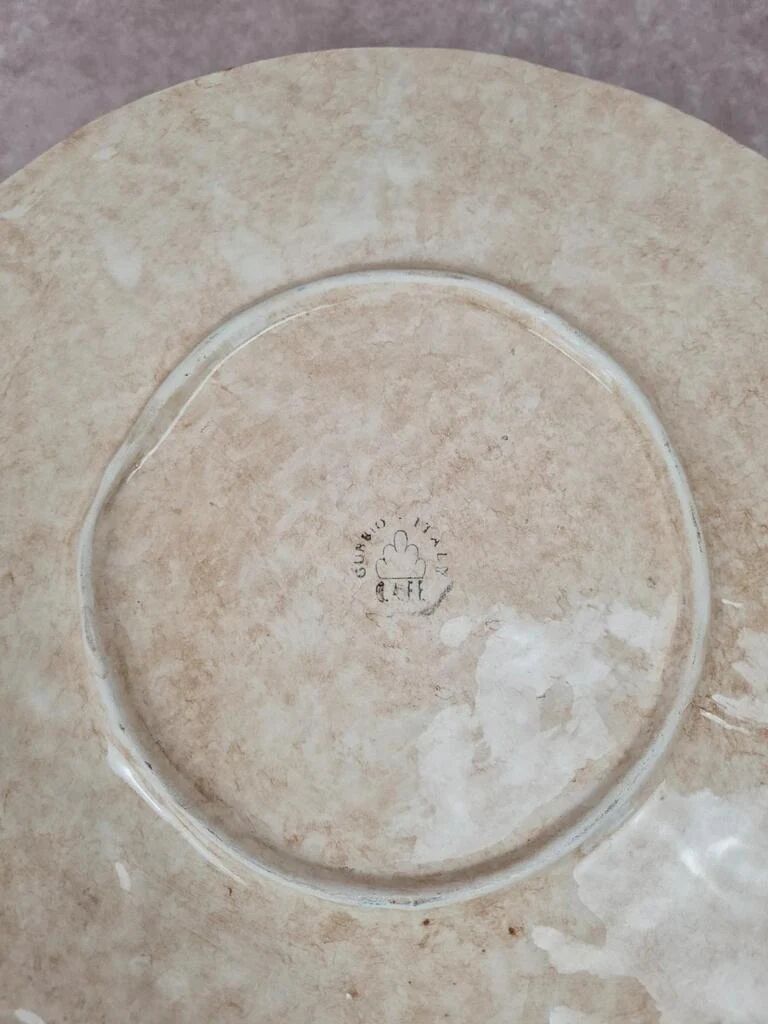 Old plate in Italian faience – Gubbio – C.a.f.f.